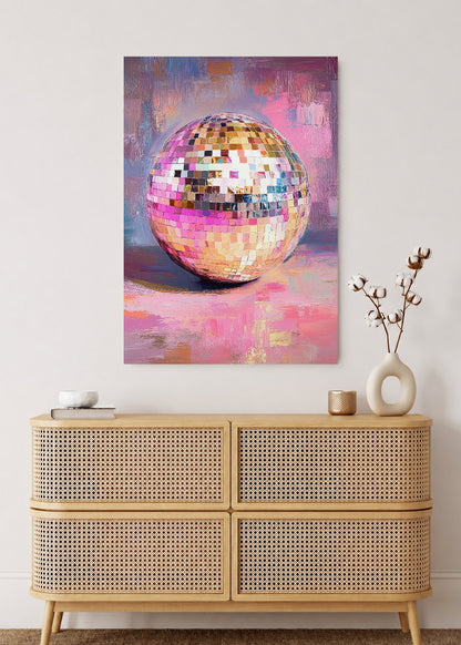 Cuadro Decorativo Mural Sin Marco 5mm - Trendy, Bola Disco Multicolor