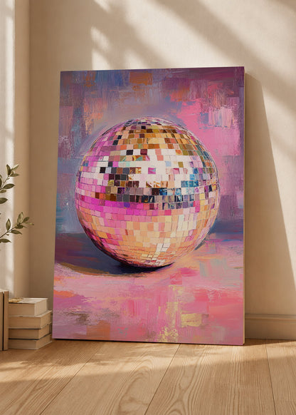 Cuadro Decorativo Mural Sin Marco 5mm - Trendy, Bola Disco Multicolor