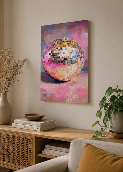 Cuadro Decorativo Mural Sin Marco 5mm - Trendy, Bola Disco Multicolor