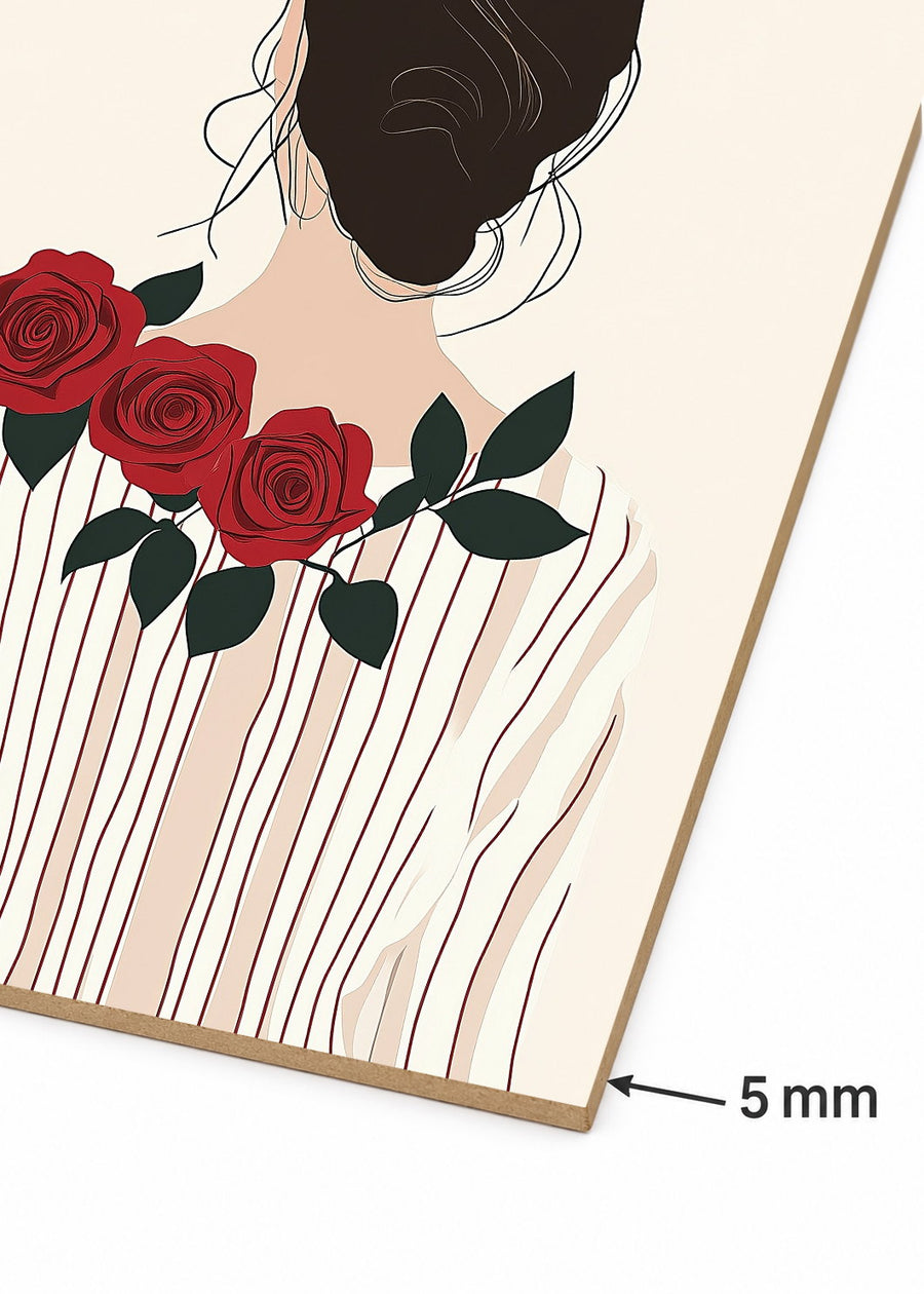 Detalle del canto de MDF de 5 mm