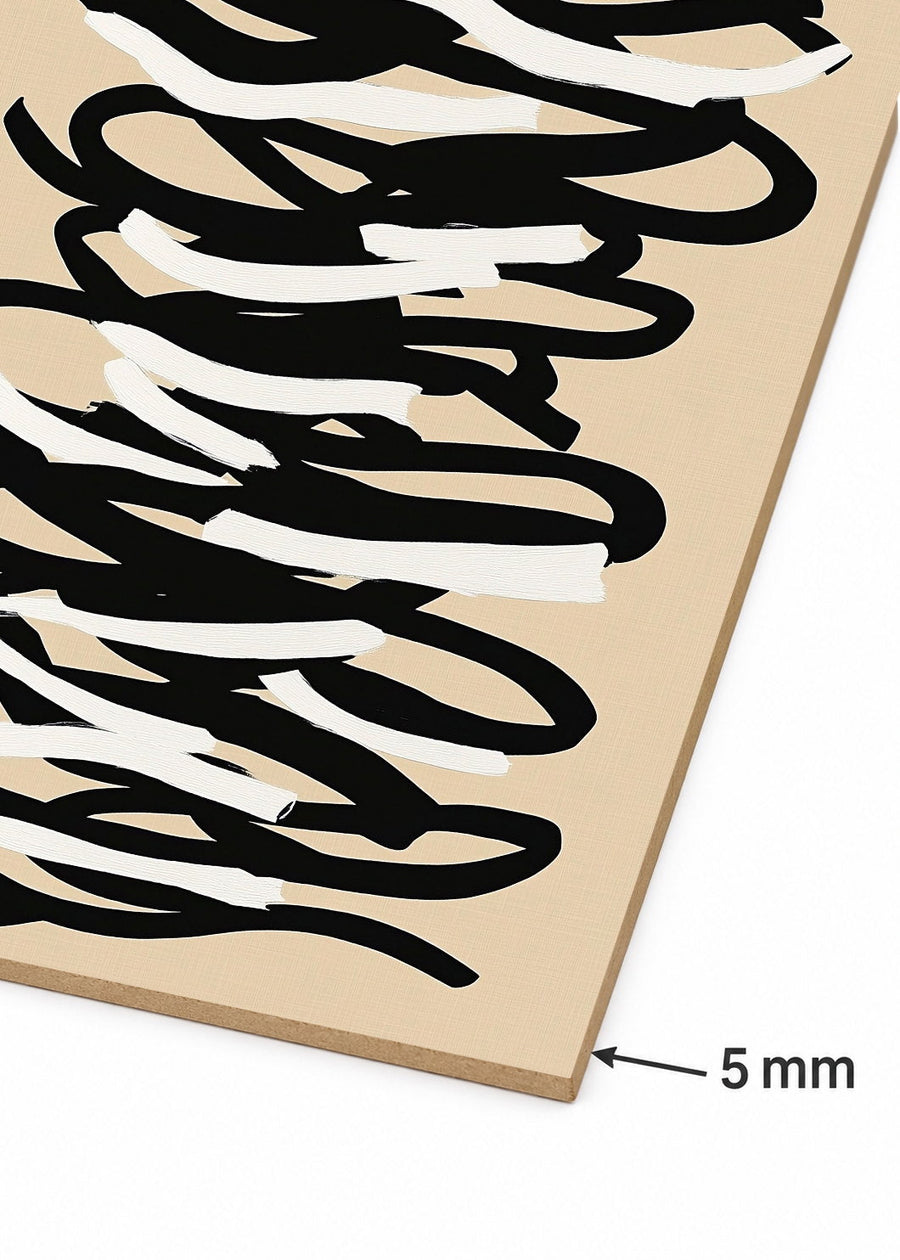 Detalle del canto de MDF de 5 mm