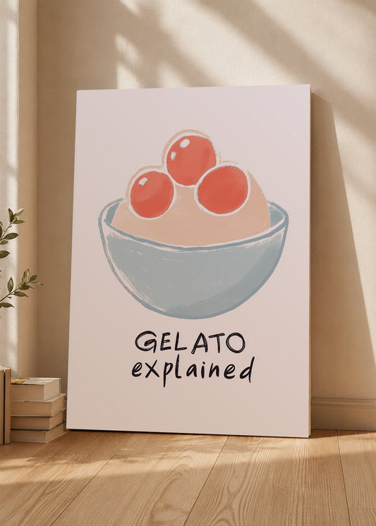 Cuadro Decorativo Mural Sin Marco 5mm - Trendy, Gelato explained Minimal
