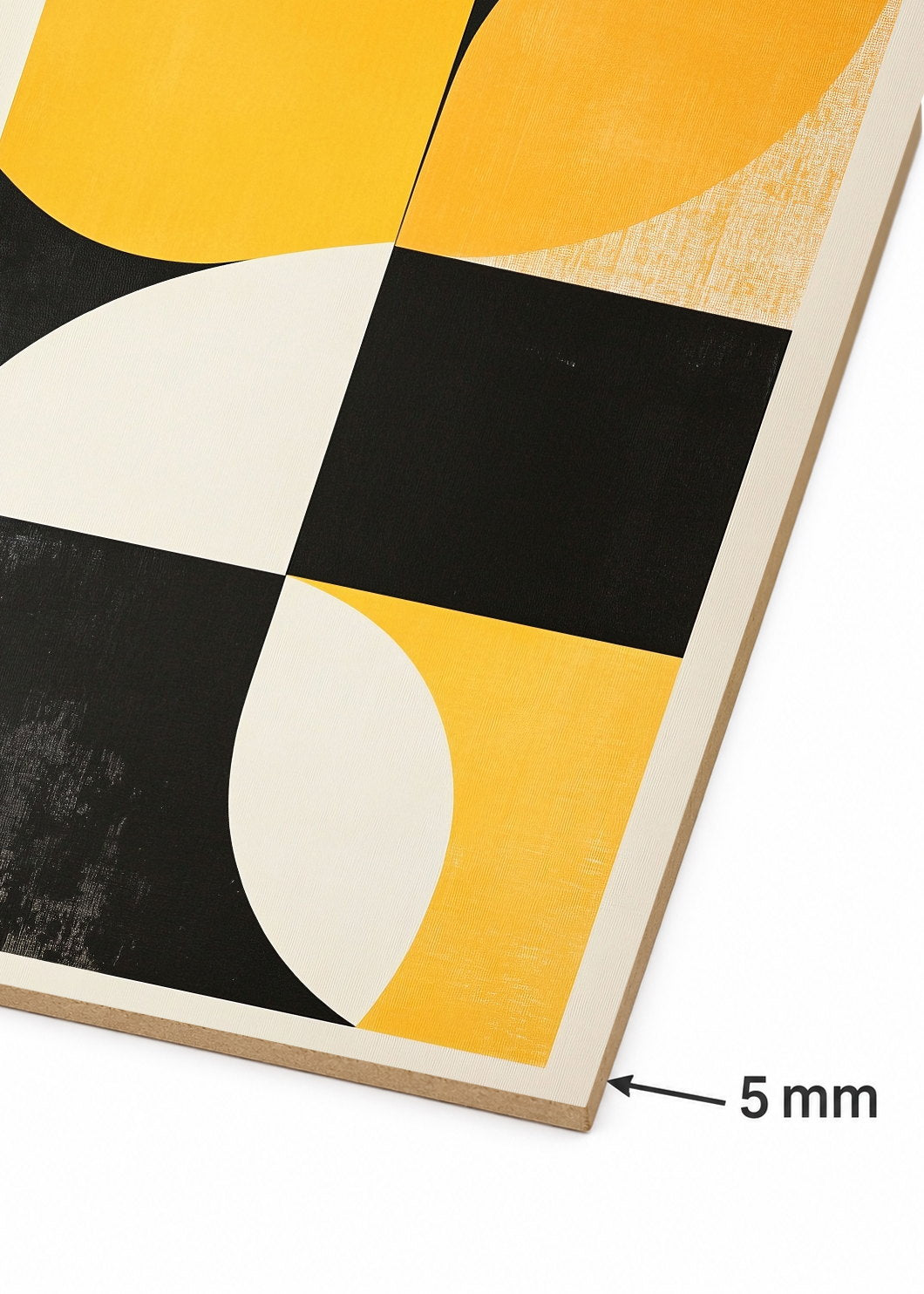 Cuadro Decorativo Mural Sin Marco 5mm - Trendy, Geométrico Amarillo Negro I