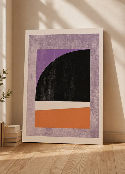 Cuadro Decorativo Mural Sin Marco 5mm - Trendy, Geométrico Lila Negro Naranja
