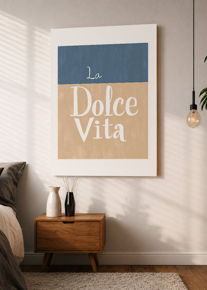 Cuadro Decorativo Mural Sin Marco 5mm - Trendy, La Dolce Vita Azul Beige