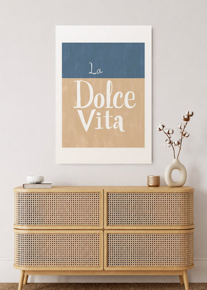 Cuadro Decorativo Mural Sin Marco 5mm - Trendy, La Dolce Vita Azul Beige