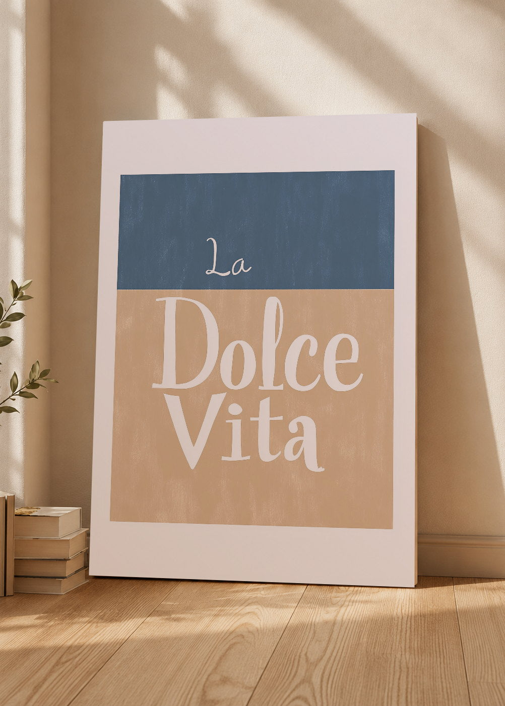 Cuadro Decorativo Mural Sin Marco 5mm - Trendy, La Dolce Vita Azul Beige
