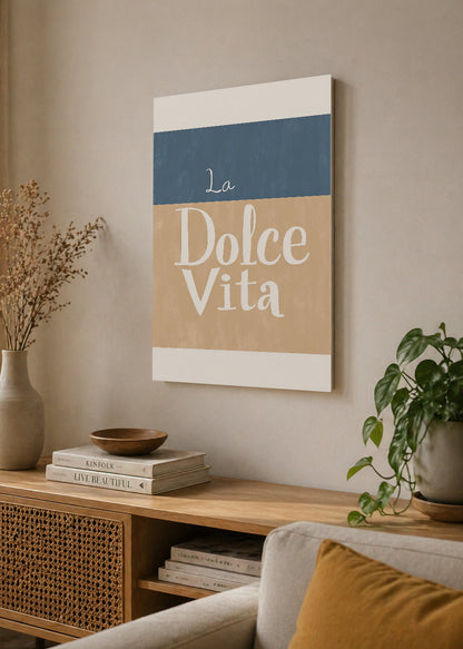 Cuadro Decorativo Mural Sin Marco 5mm - Trendy, La Dolce Vita Azul Beige