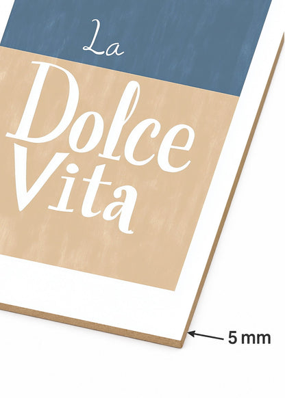 Cuadro Decorativo Mural Sin Marco 5mm - Trendy, La Dolce Vita Azul Beige