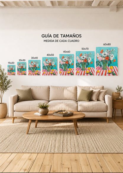 Cuadro Decorativo Mural Sin Marco 5mm - Trendy, Margarita Jarrón Blanco Lila