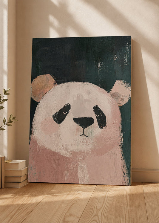 Cuadro Decorativo Mural Sin Marco 5mm - Trendy, Panda Fondo Negro