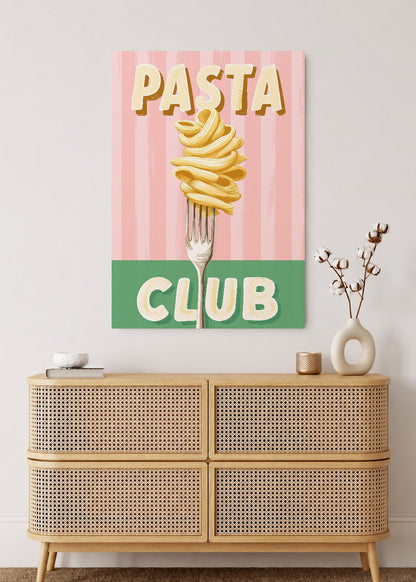 Cuadro Decorativo Mural Sin Marco 5mm - Trendy, Pasta Club Tenedor Verde