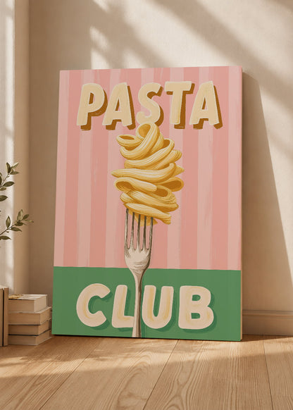 Cuadro Decorativo Mural Sin Marco 5mm - Trendy, Pasta Club Tenedor Verde