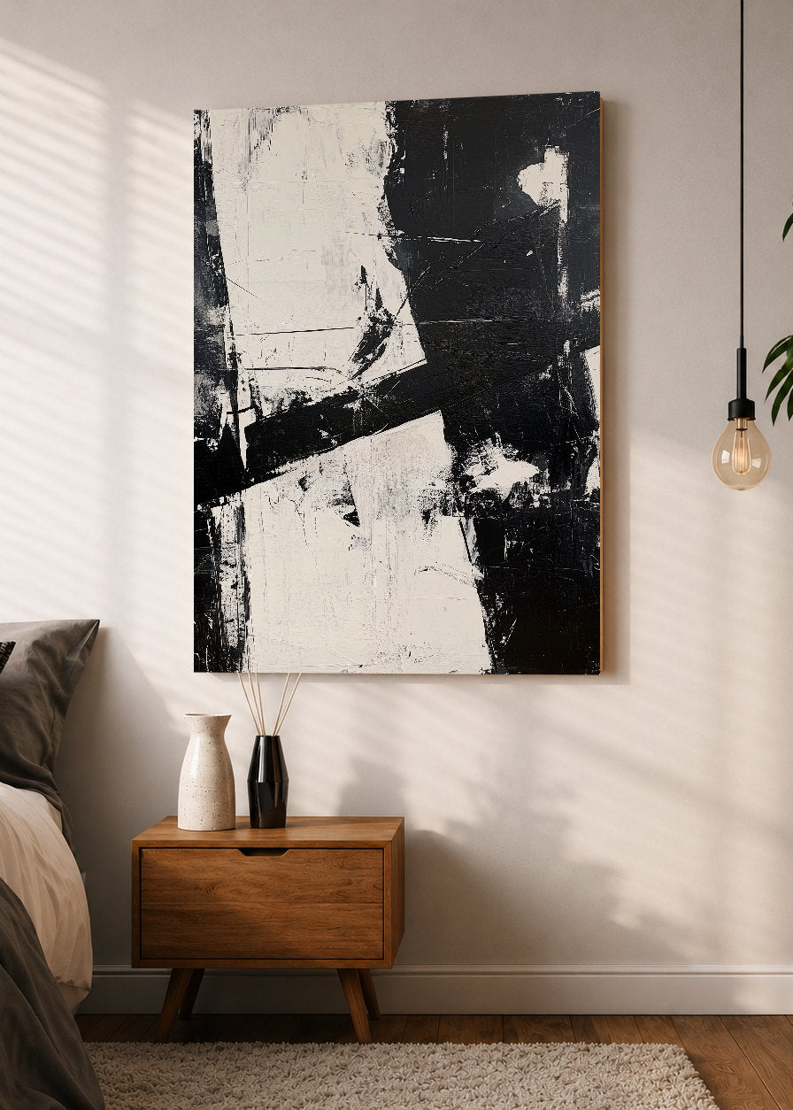Cuadro Decorativo Mural Sin Marco 5mm - Trendy, Pinceladas Negras Abstracto III