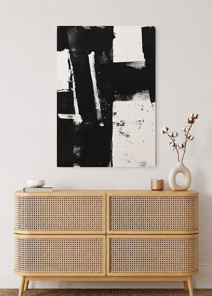 Cuadro Decorativo Mural Sin Marco 5mm - Trendy, Pinceladas Negras Abstracto I