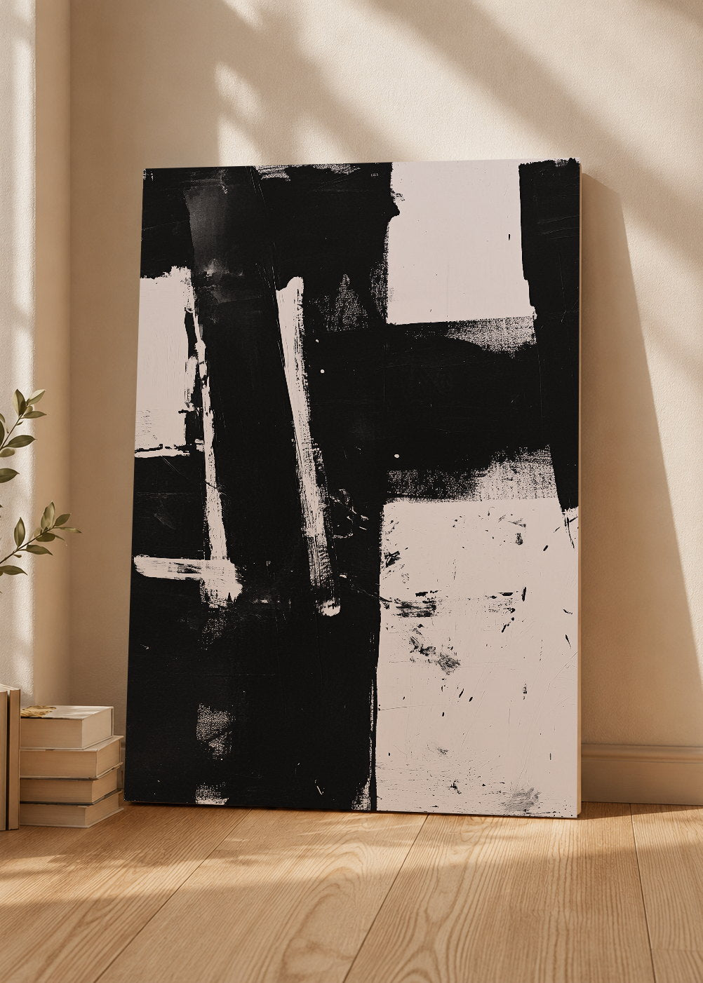 Cuadro Decorativo Mural Sin Marco 5mm - Trendy, Pinceladas Negras Abstracto I