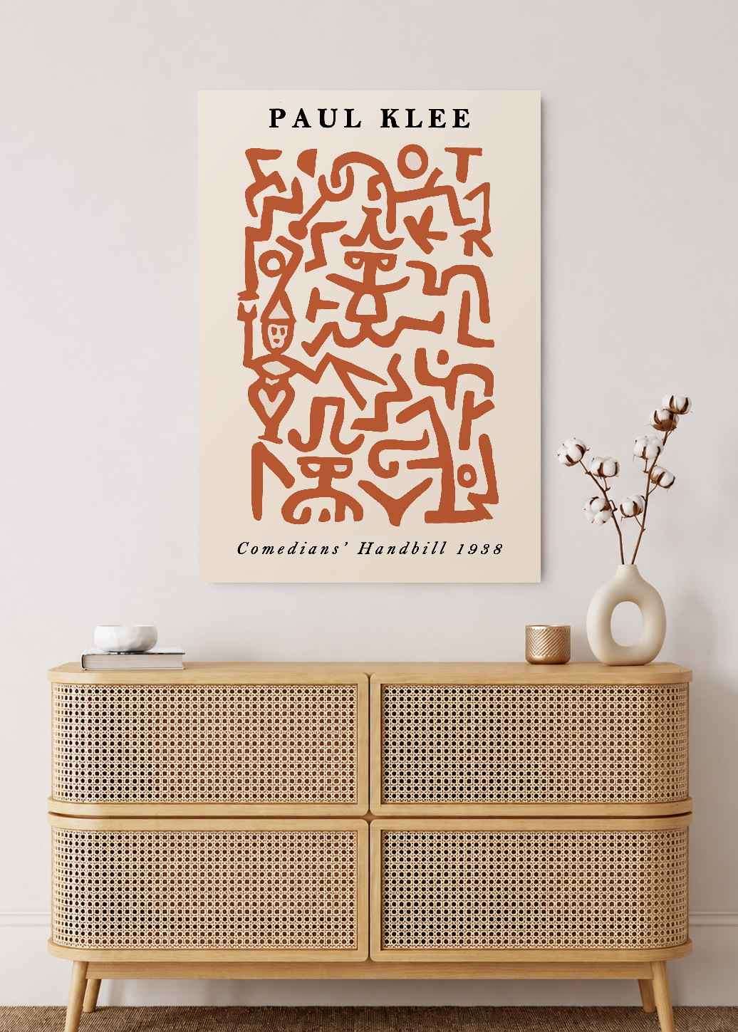 Cuadro Decorativo Mural Sin Marco 5mm - Trendy, Símbolos Abstractos Terracota