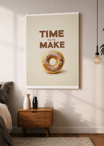Cuadro Decorativo Mural Sin Marco 5mm - Trendy, Time to Make Dona Crema