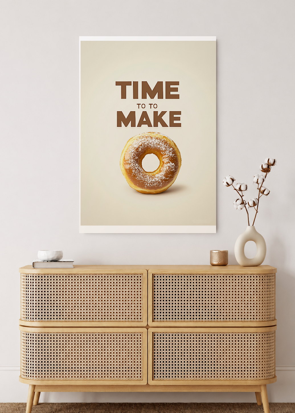 Cuadro Decorativo Mural Sin Marco 5mm - Trendy, Time to Make Dona Crema