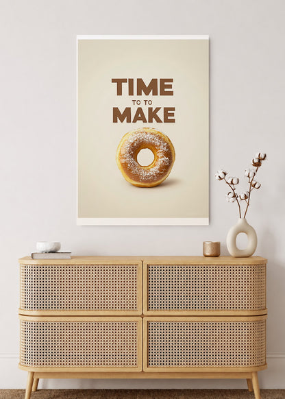 Cuadro Decorativo Mural Sin Marco 5mm - Trendy, Time to Make Dona Crema