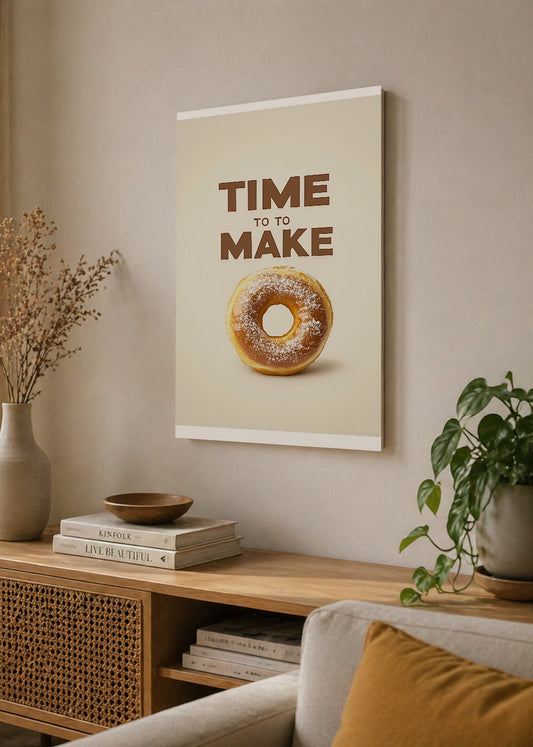 Cuadro Decorativo Mural Sin Marco 5mm - Trendy, Time to Make Dona Crema
