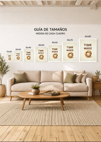 Cuadro Decorativo Mural Sin Marco 5mm - Trendy, Time to Make Dona Crema