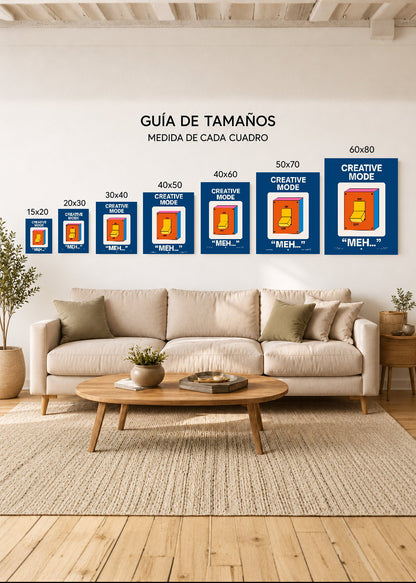 Cuadro Decorativo Mural Sin Marco 5mm - Typography, Creative Mode MEH