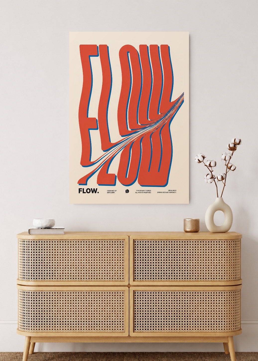 Cuadro Decorativo Mural Sin Marco 5mm - Typography, Flow