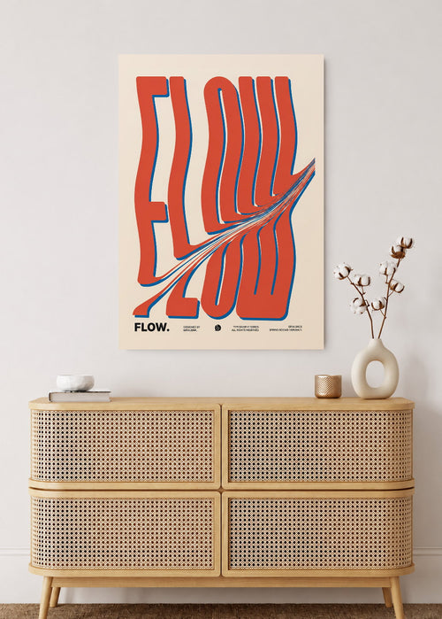 Cuadro Decorativo Mural Sin Marco 5mm - Typography, Flow