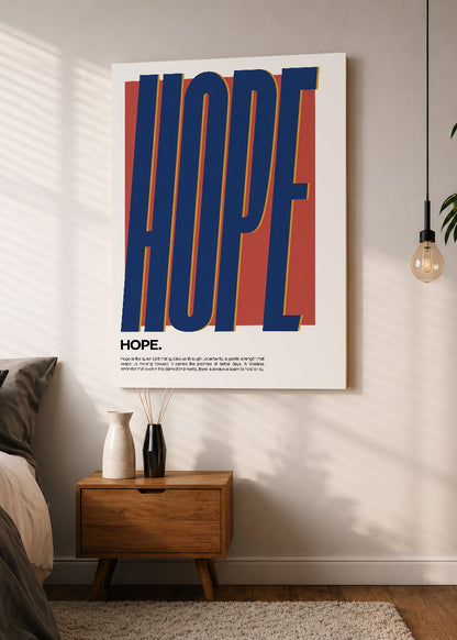 Cuadro Decorativo Mural Sin Marco 5mm - Typography, Hope