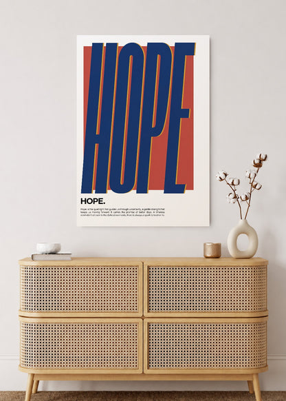 Cuadro Decorativo Mural Sin Marco 5mm - Typography, Hope