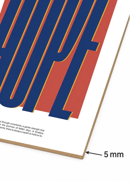 Cuadro Decorativo Mural Sin Marco 5mm - Typography, Hope