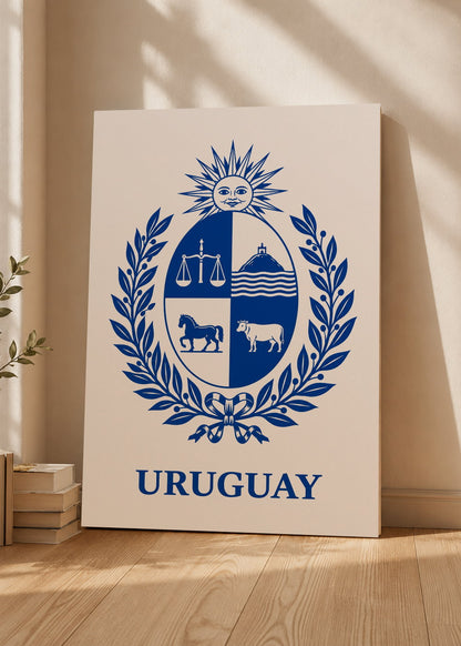 Cuadro Decorativo Mural Sin Marco 5mm - Uruguay Escudo