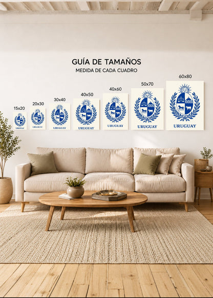 Cuadro Decorativo Mural Sin Marco 5mm - Uruguay Escudo