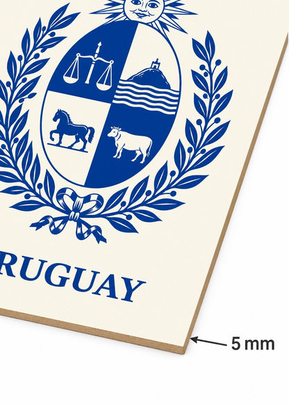 Cuadro Decorativo Mural Sin Marco 5mm - Uruguay Escudo
