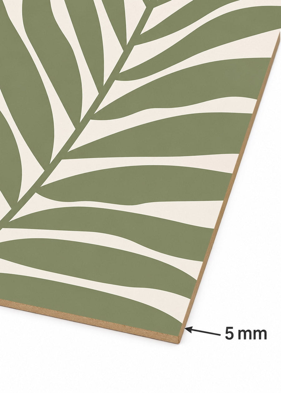 Detalle del canto de MDF de 5 mm