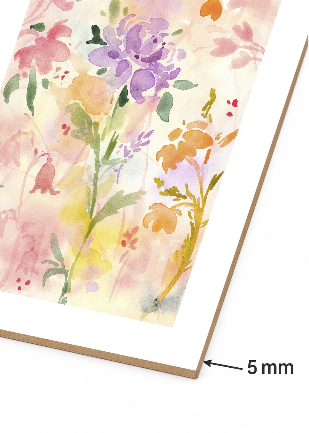 Set x2 Cuadros Decorativos Mural Sin Marco 5mm - Diseños Botánico Floral Acuarela
