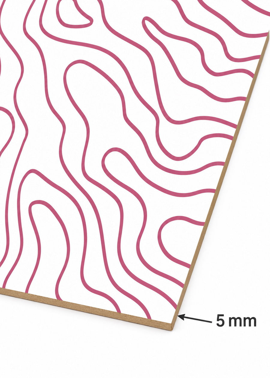 Detalle del canto de MDF de 5 mm