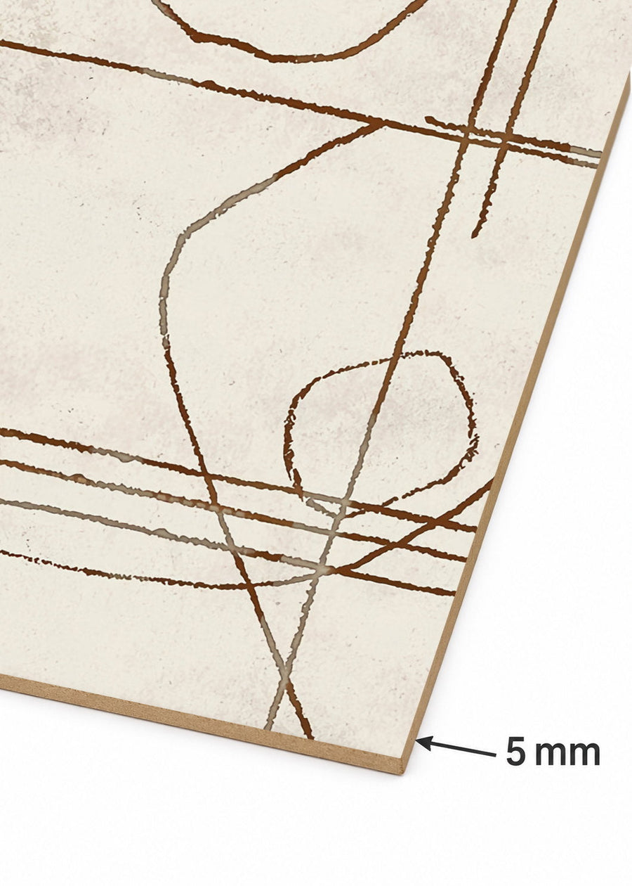Detalle del canto de MDF de 5 mm