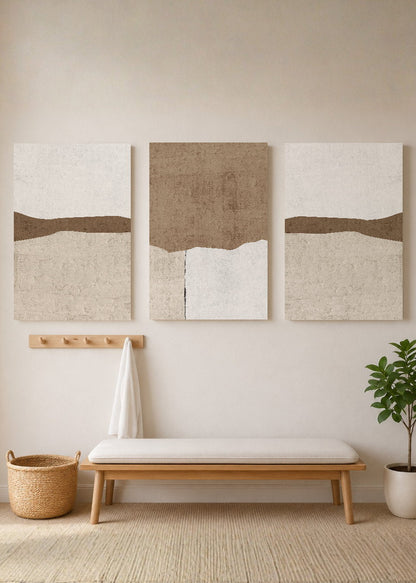 Set x3 Cuadros Decorativos Mural Sin Marco 5mm - Abstract XI