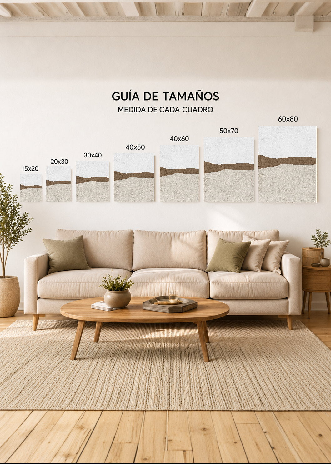 Set x3 Cuadros Decorativos Mural Sin Marco 5mm - Abstract XI