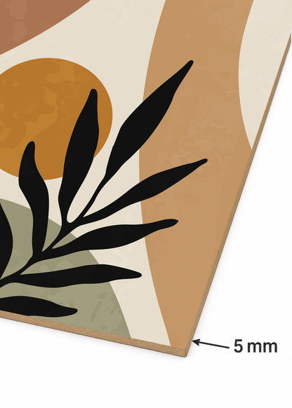 Set x3 Cuadros Decorativos Mural Sin Marco 5mm - Abstractos Boho Plantas 40x60 Nat Vcs3 Abstractos Boho Plantas