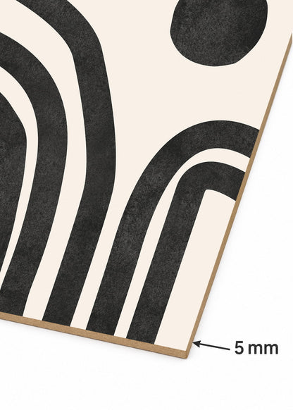 Set x3 Cuadros Decorativos Mural Sin Marco 5mm - Abstractos, Paisaje, Blanco y negro
