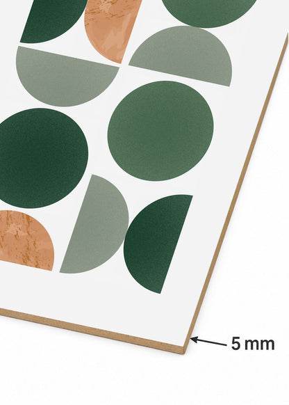 Set x3 Cuadros Decorativos Mural Sin Marco 5mm - Abstractos, pintura, verde, boho II