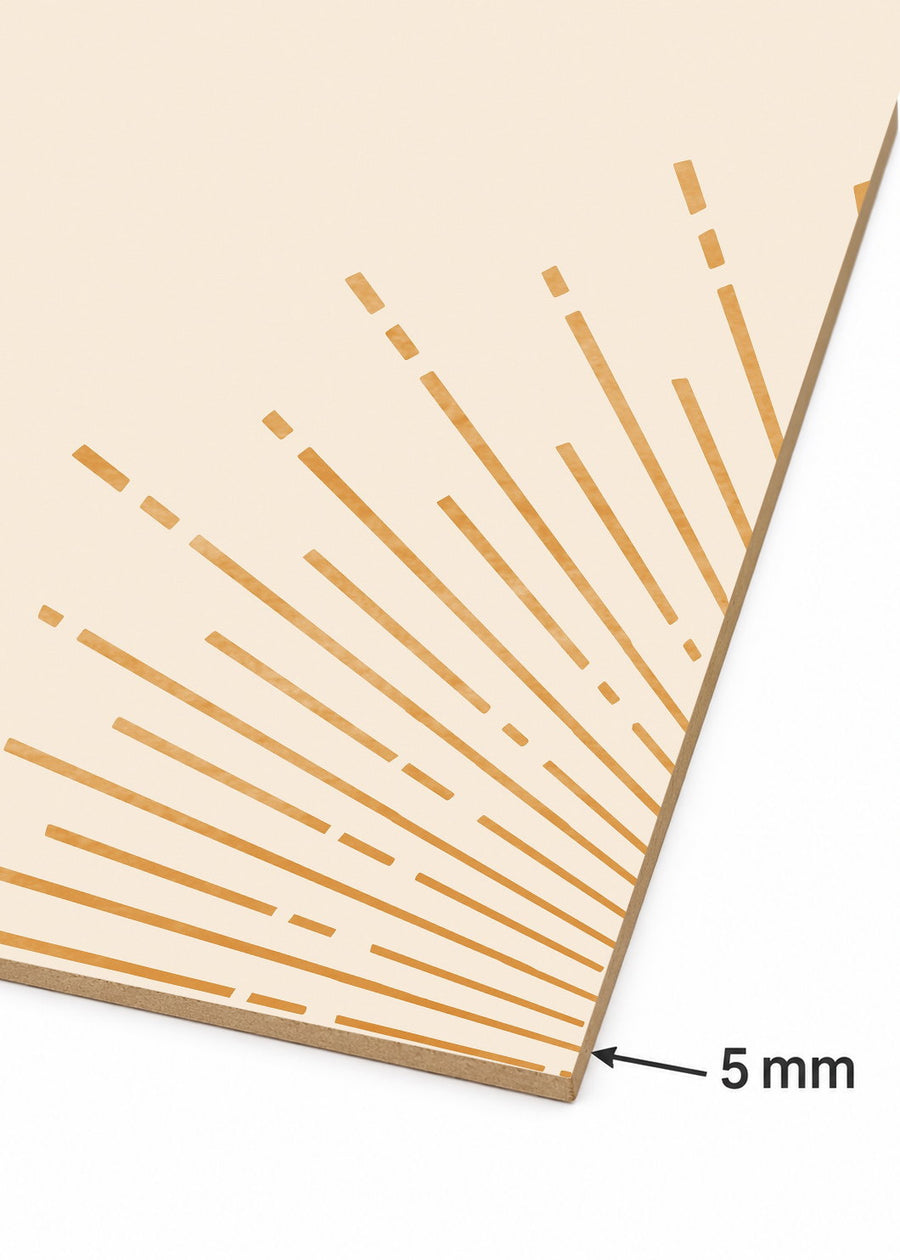 Detalle del canto de MDF de 5 mm