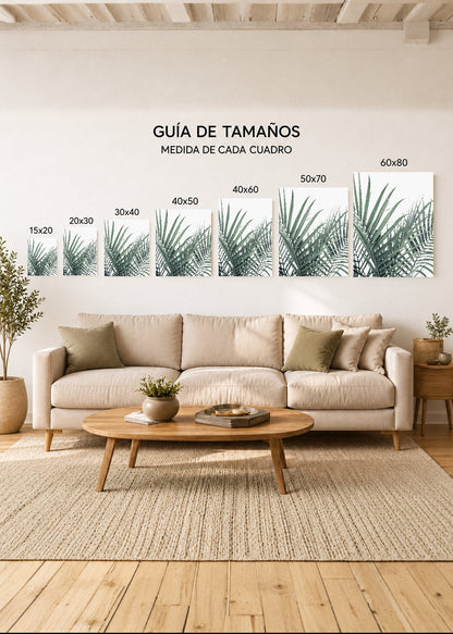 Set x3 Cuadros Decorativos Mural Sin Marco 5mm - Botánicos