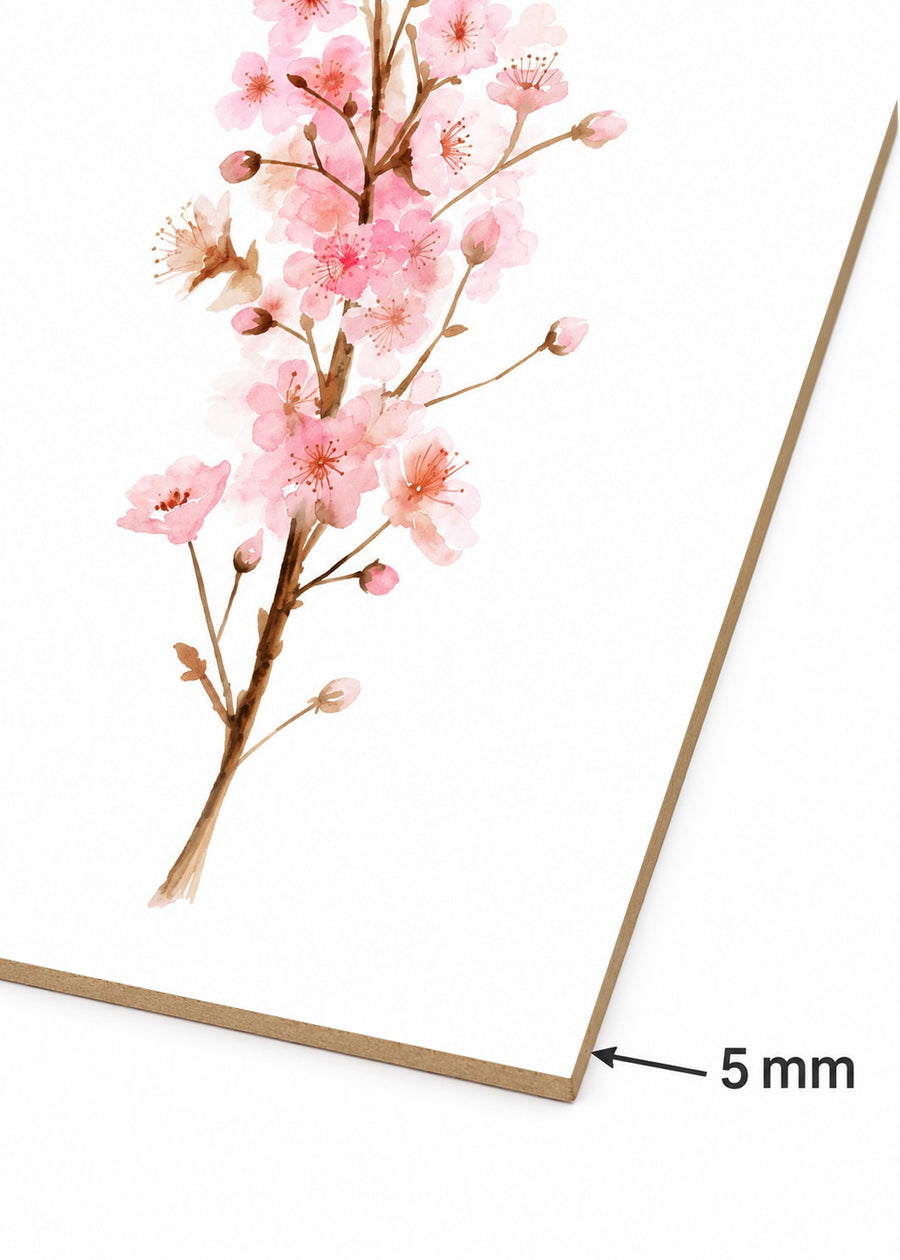 Detalle del canto de MDF de 5 mm