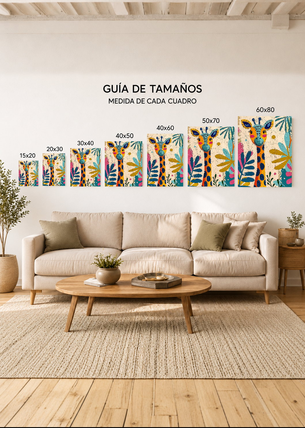 Set x3 Cuadros Decorativos Mural Sin Marco 5mm - Infantiles, Wonderland XX