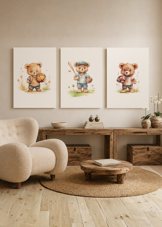 Set x3 Cuadros Decorativos Mural Sin Marco 5mm - Infantiles, Wonderland X