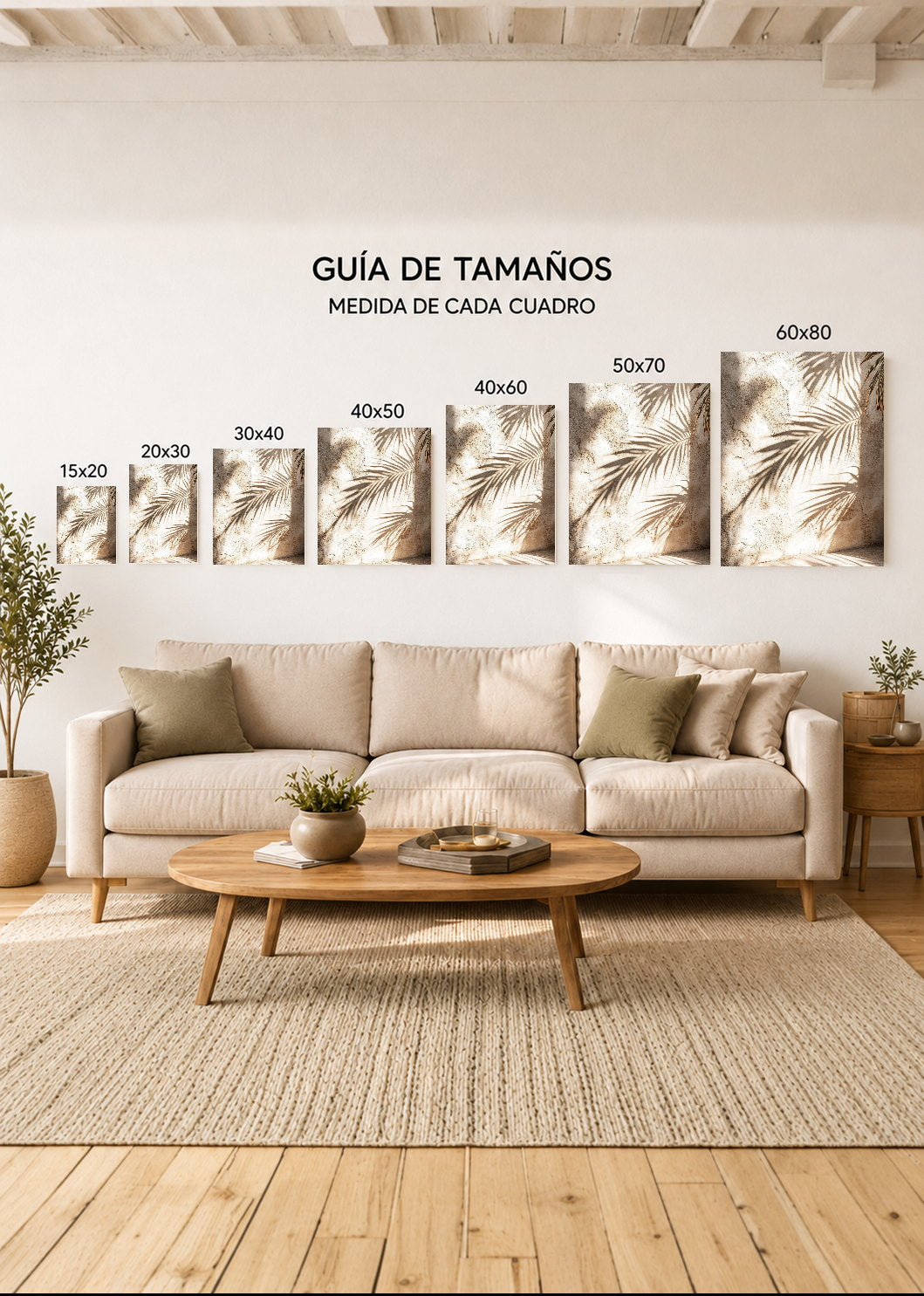 Set x3 Cuadros Decorativos Mural Sin Marco 5mm - Surf Playa Tabla Olas Y Arena XV